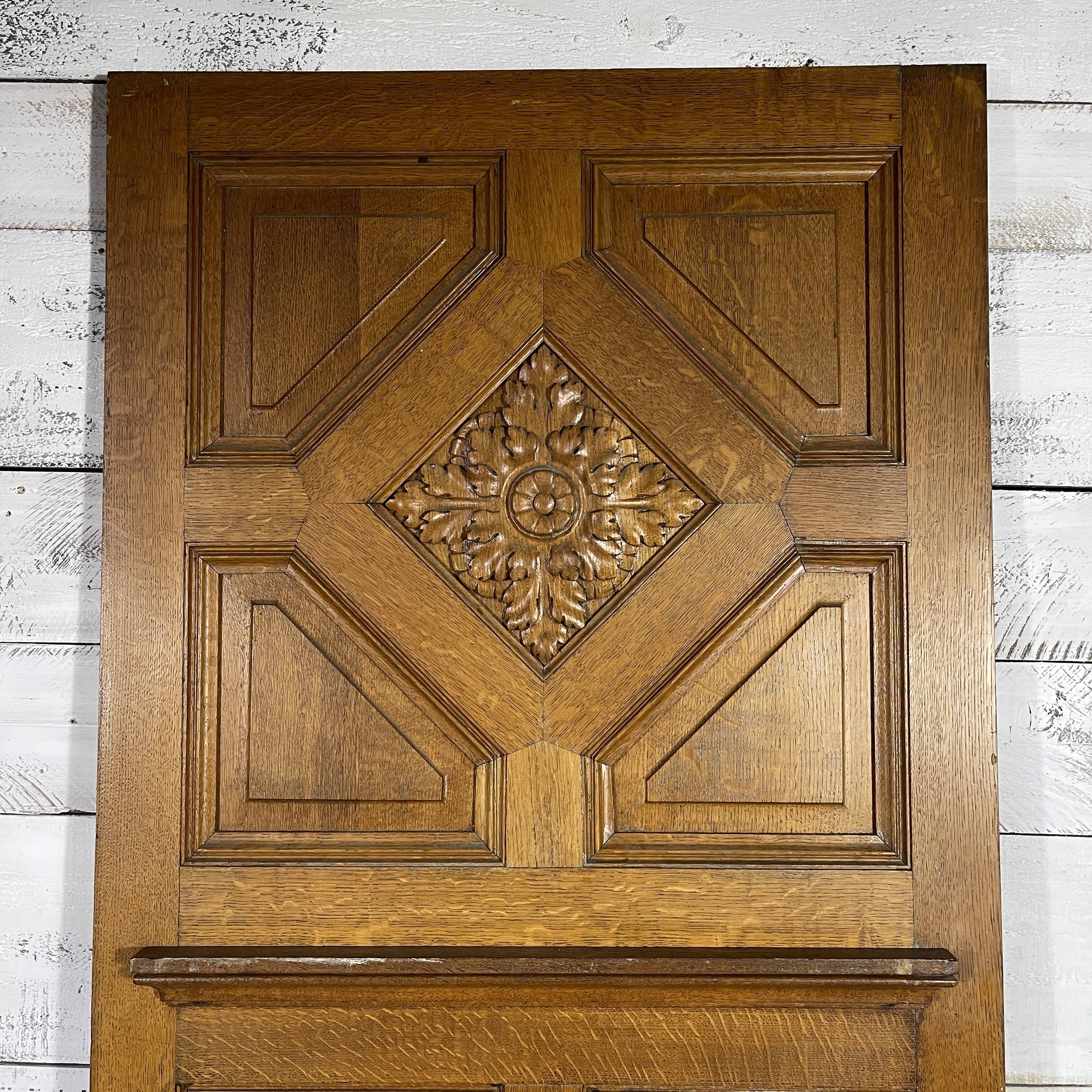 Carved oak door