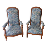 Paire de fauteuils Voltaire