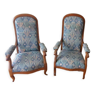 Pair of Voltaire armchairs