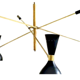 Chandelier Pendulum Moonlight 3 Arms Black