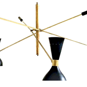 Chandelier Pendulum Moonlight 3 Arms Black