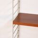 “String” wall-mounted shelving unit, Nisse Strinning BFB-hyllan, 1950s–60s