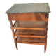 4-shelf marble top cabinet