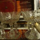Elegant set of 8 Baccarat champagne cups