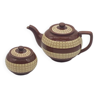 Longchamp France teapot and sugar bowl set vintage Colmar