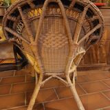 Rattan armchair and coffee table