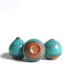Trio of green miniature ceramics Antonio Lampecco