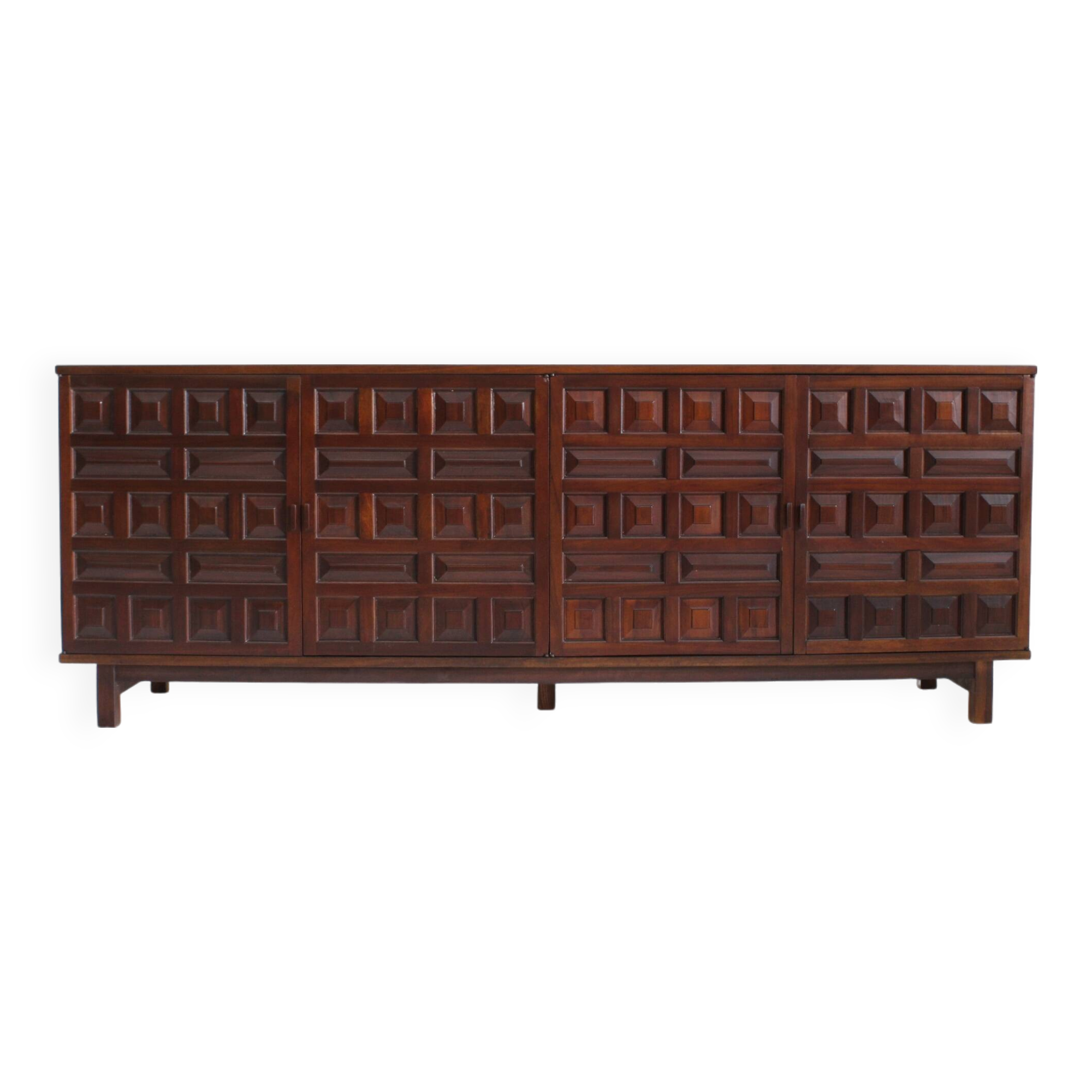 Spanish Brutalist Sideboard Credenza