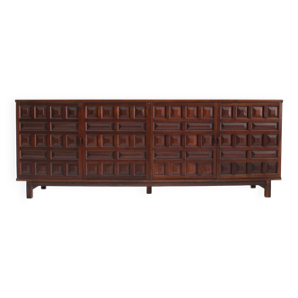 Spanish Brutalist Sideboard Credenza
