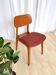 Vintage Beech Wood Dining Chair: Red Faux Leather, Made in Yugoslavia