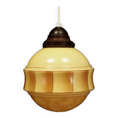 Lampe à suspension en verre, design danois, années 1970, production : Danemark