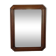 Miroir octogonal en bois.