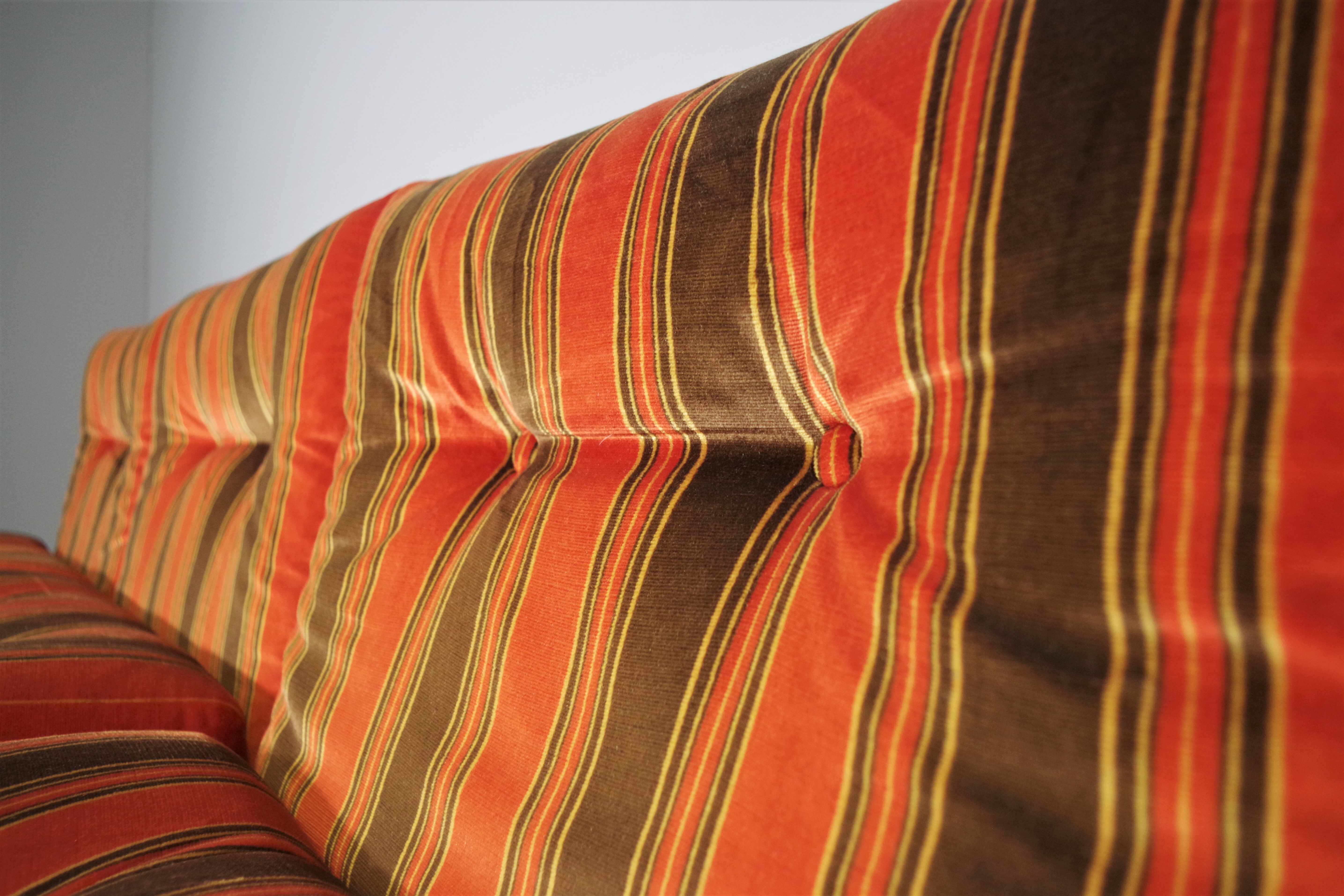 Striped armchairs, 1970s, set of 3