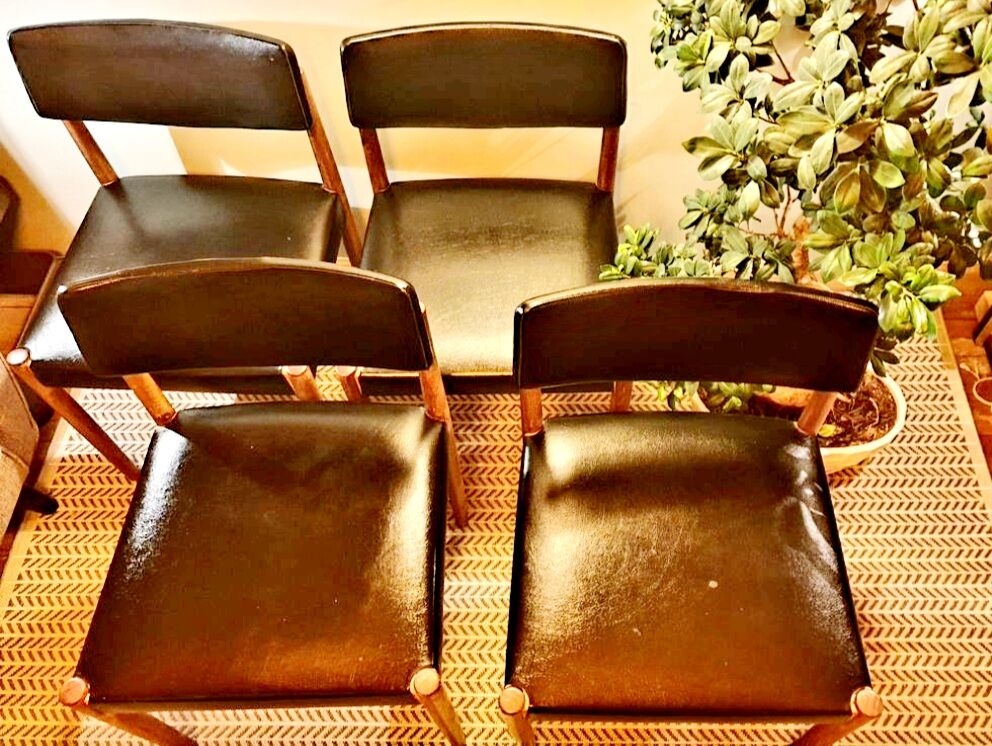 Lot 4 Scandinavian chairs Zetel Behaagt vintage 70s