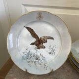 Antique 6x Sèvres Porcelain Plates Lahore & Basket 19th Century Hunting