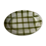 Selency oval checkered dish x Monoprix Croisé Laroche