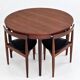 Roundette Teak Extendable Dining Set by Hans Olsen for Frem Røjle