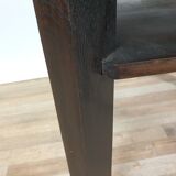 Art decò round black coffee table