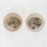 Set of two Dijkstra glass ceiling or wall lights “Drop” The Netherlands, 1960's