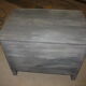 Desk painted in patinated grey and matte varnish circa 1940
