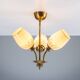 Itsu ER 1503/3 decorated chandelier with three shades, Finland, 1940s