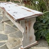 Whitewashed bench