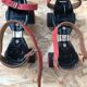Old pair of roller skates germina metal black