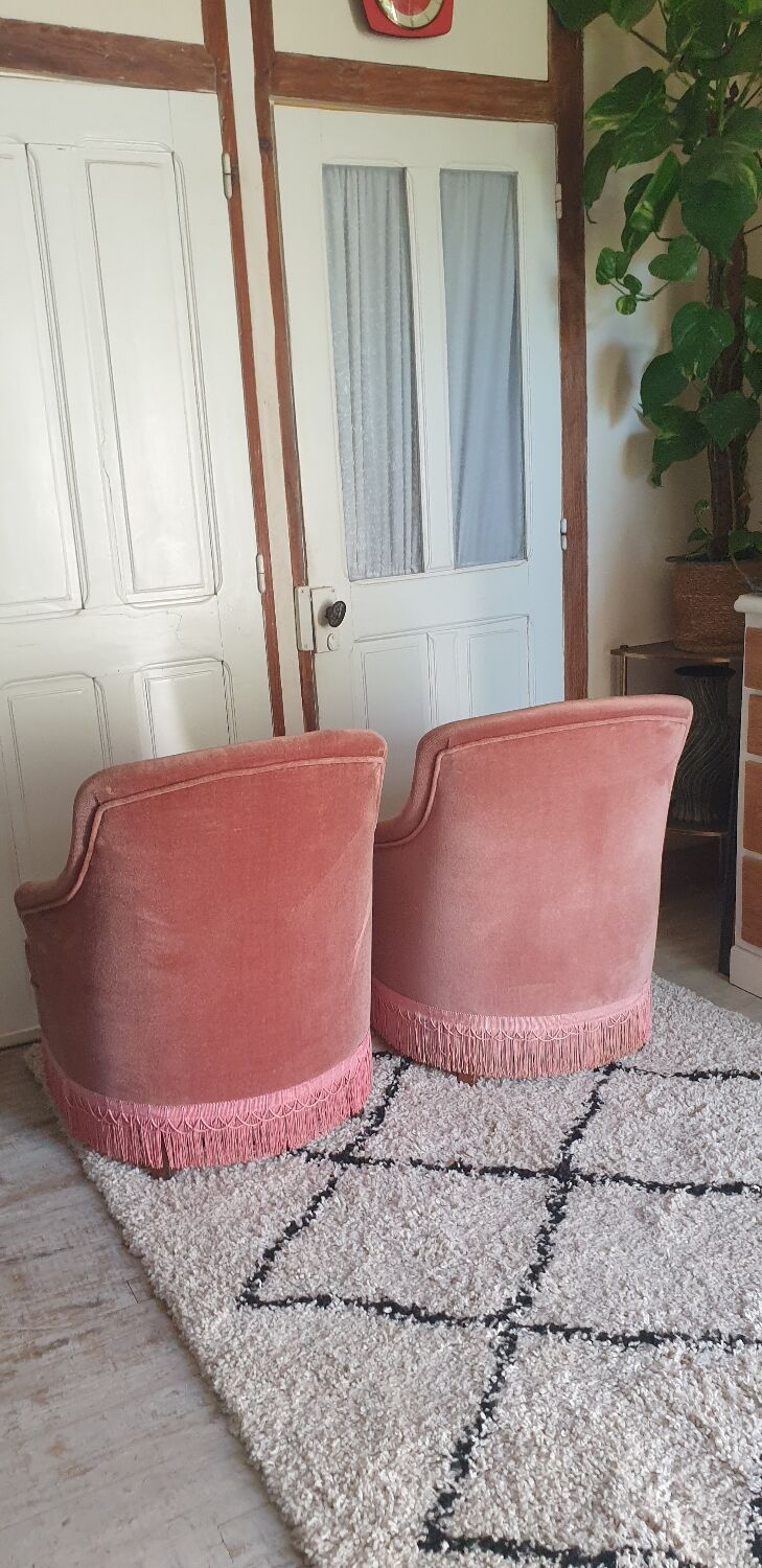 Pair of toad armchairs