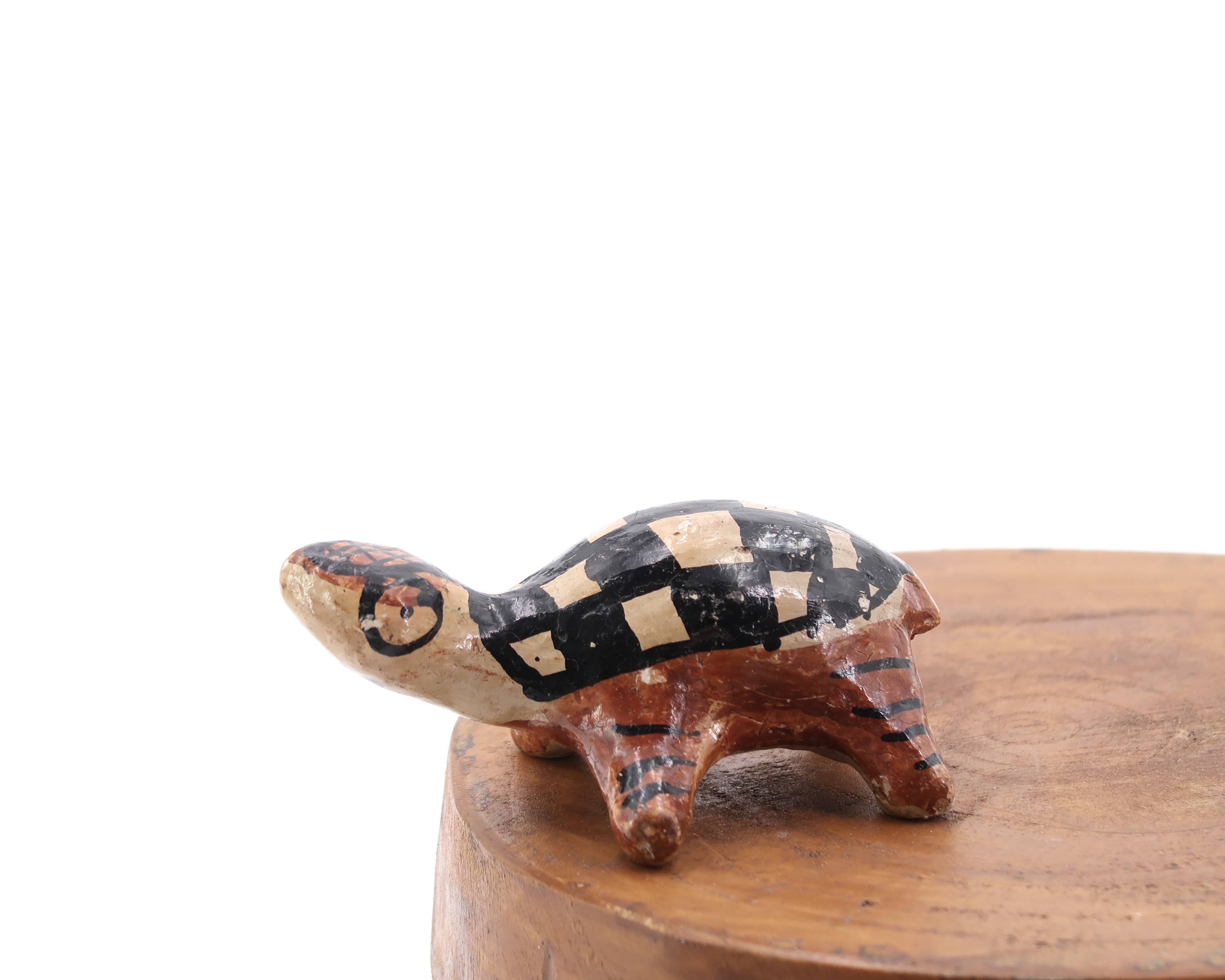 Moroccan Ideqqi ceramic turtle, 1970s