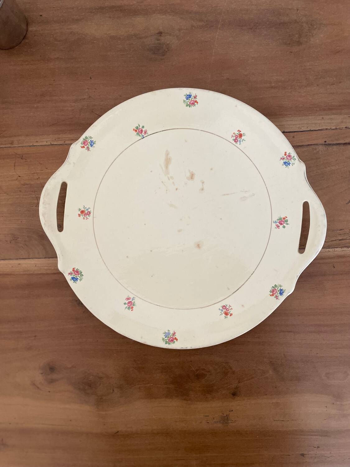 Old porcelain pie dish from Digoin Sarreguemines