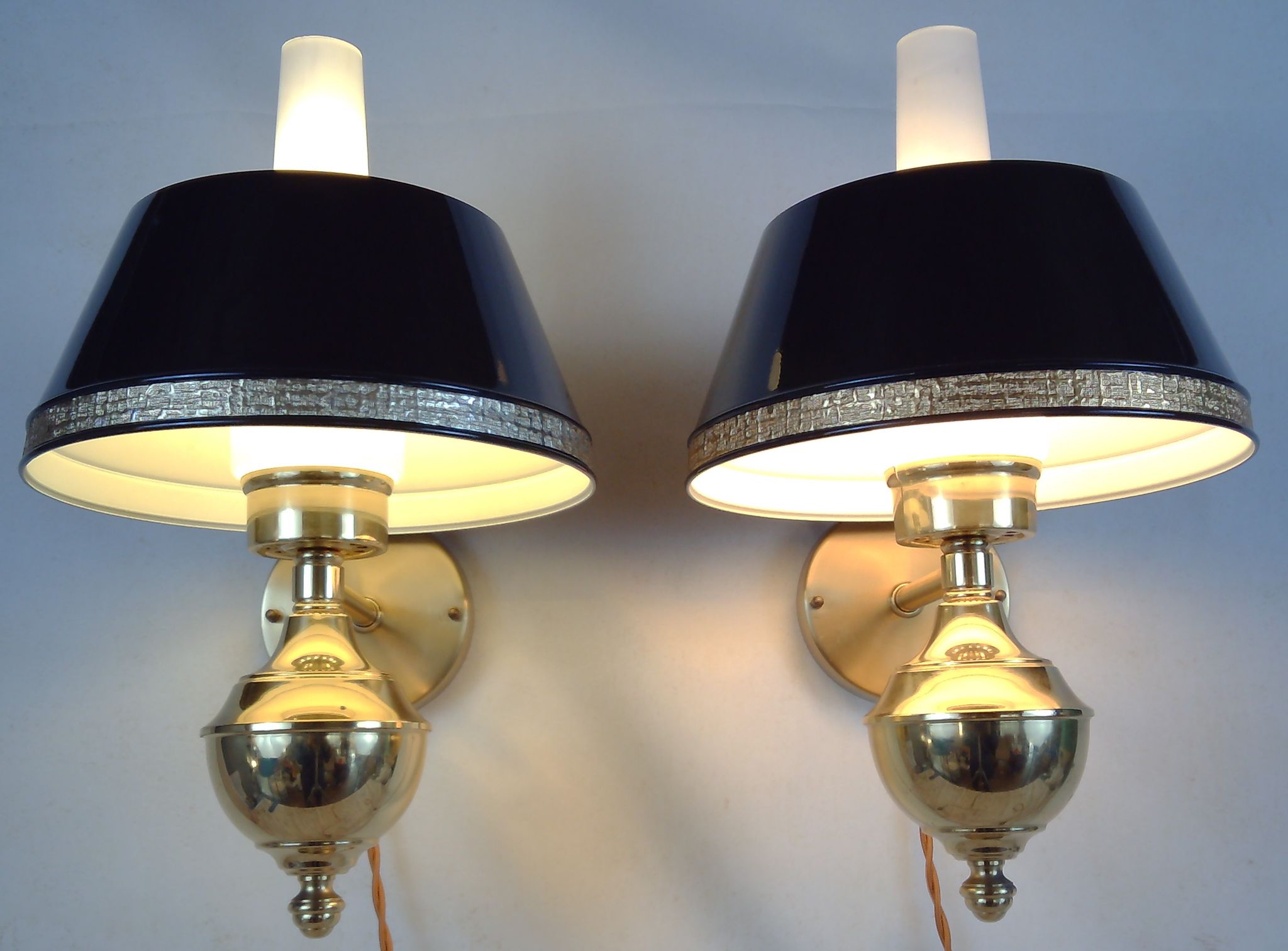 English style sconces by Erik Wärnå for EWÅ, Värnamo, Sweden. 1970's.