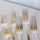 6 silver-plated forks hallmarked by the Liberty goldsmith, shell model 2106253
