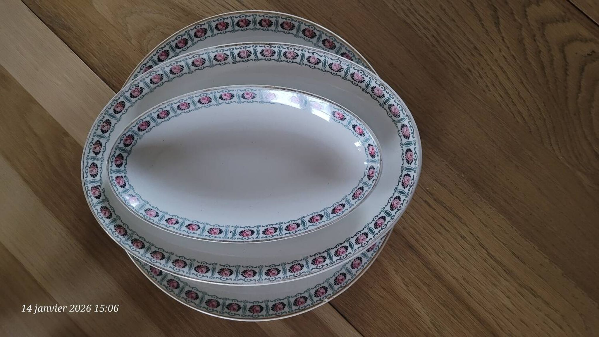 3 antique serving dishes