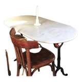 Table de bistrot en marbre