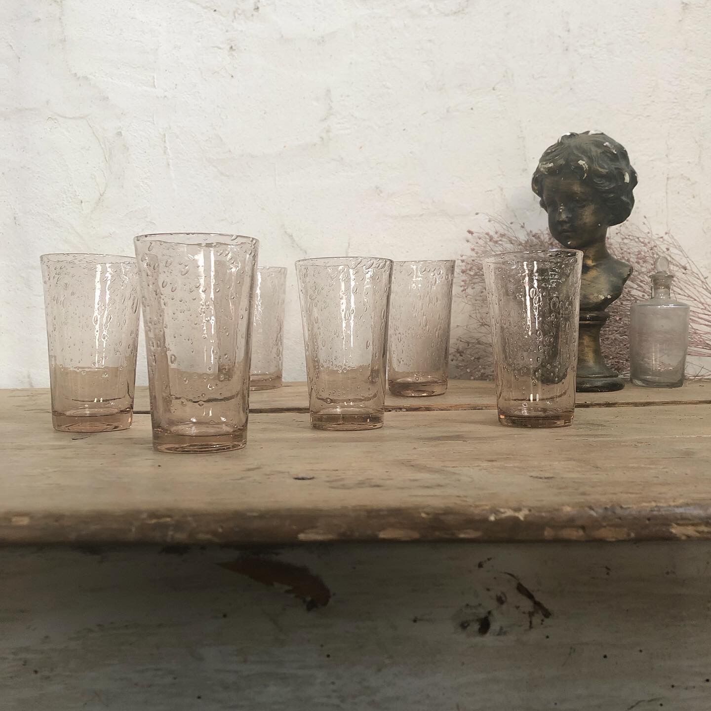 Set of 6 glasses cups of Biot