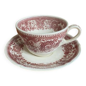 Cup + saucer antique villeroy & boch burgenland model ceramic