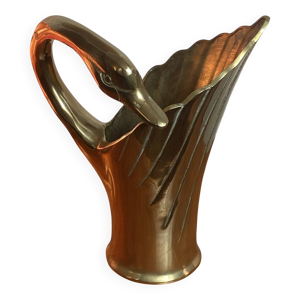 Vase cygne en laiton - massif
