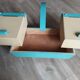 Vintage sewing box painted wood