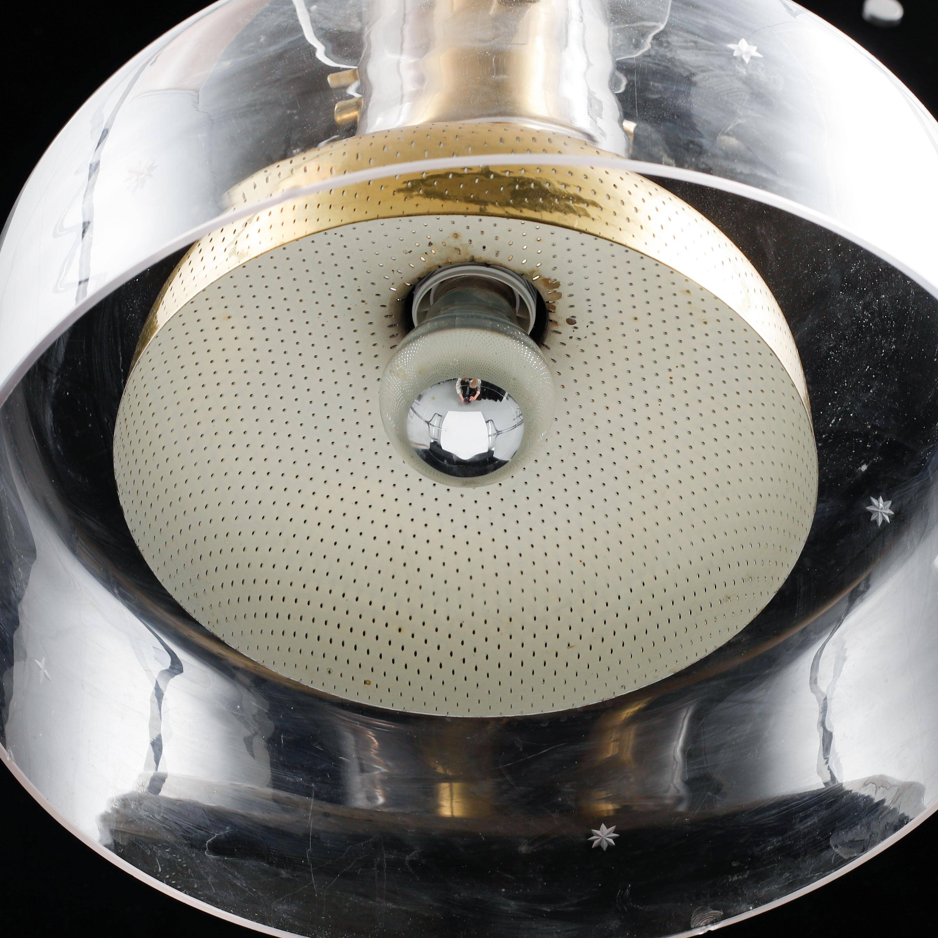 Anders Pehrson crystal pendant lamp by Atelje Lyktan, 1960s