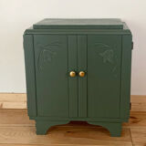 Bedside art deco green pomegranate