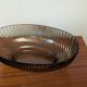 Large modernist twisted smoked glass bowl – 1970s