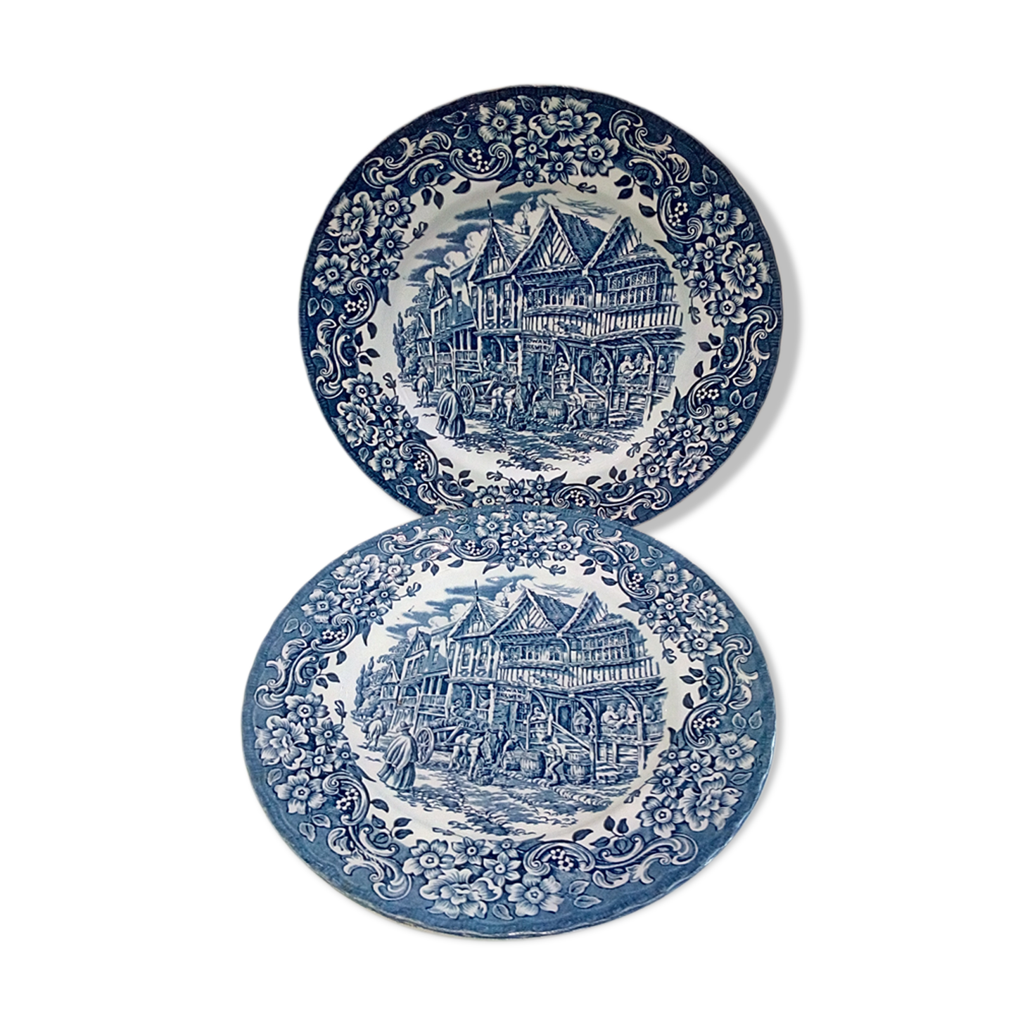 Duo d'assiettes anglaises