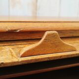 Desktop curtain mail storage, Oak