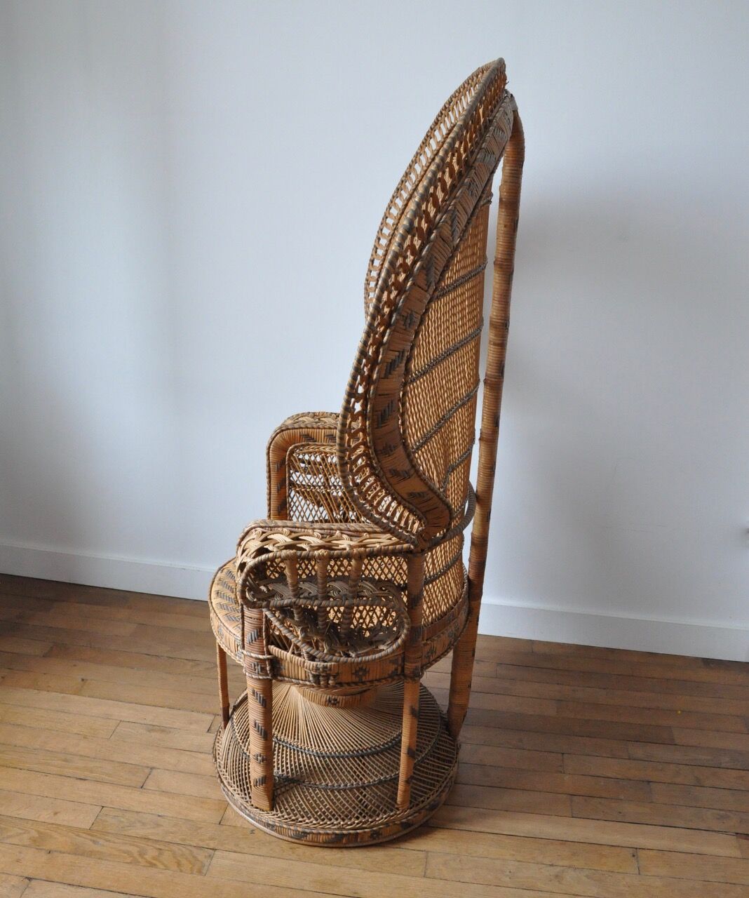 Fauteuil Emmanuelle en rotin et osier