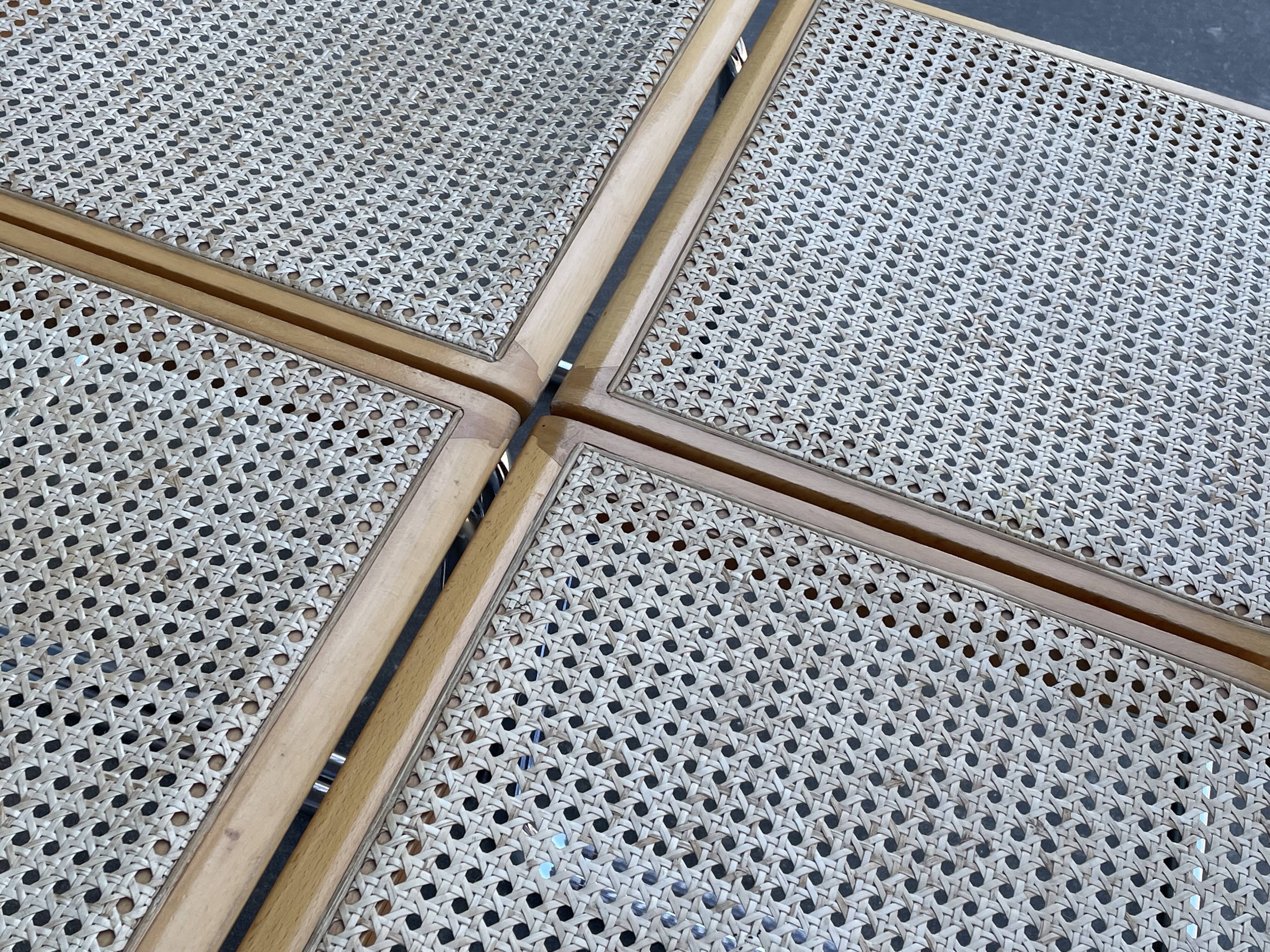 Set of 4 vintage Chairs model Cesca B32 designed by Marcel Breuer Design
