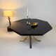 Octagonal dining table in resin, Italy 1970s