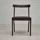 1960s, Danish design by Ole Wanscher, set of 4 Danish dinning chairs, mahogany wood, reupholstered.