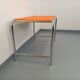 Bureau vintage en skai orange et chrome des années 70