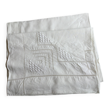 old linen ecru curtain
