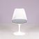 1970s Tulip side chair in white coated aluminium with plastic and fabric c
